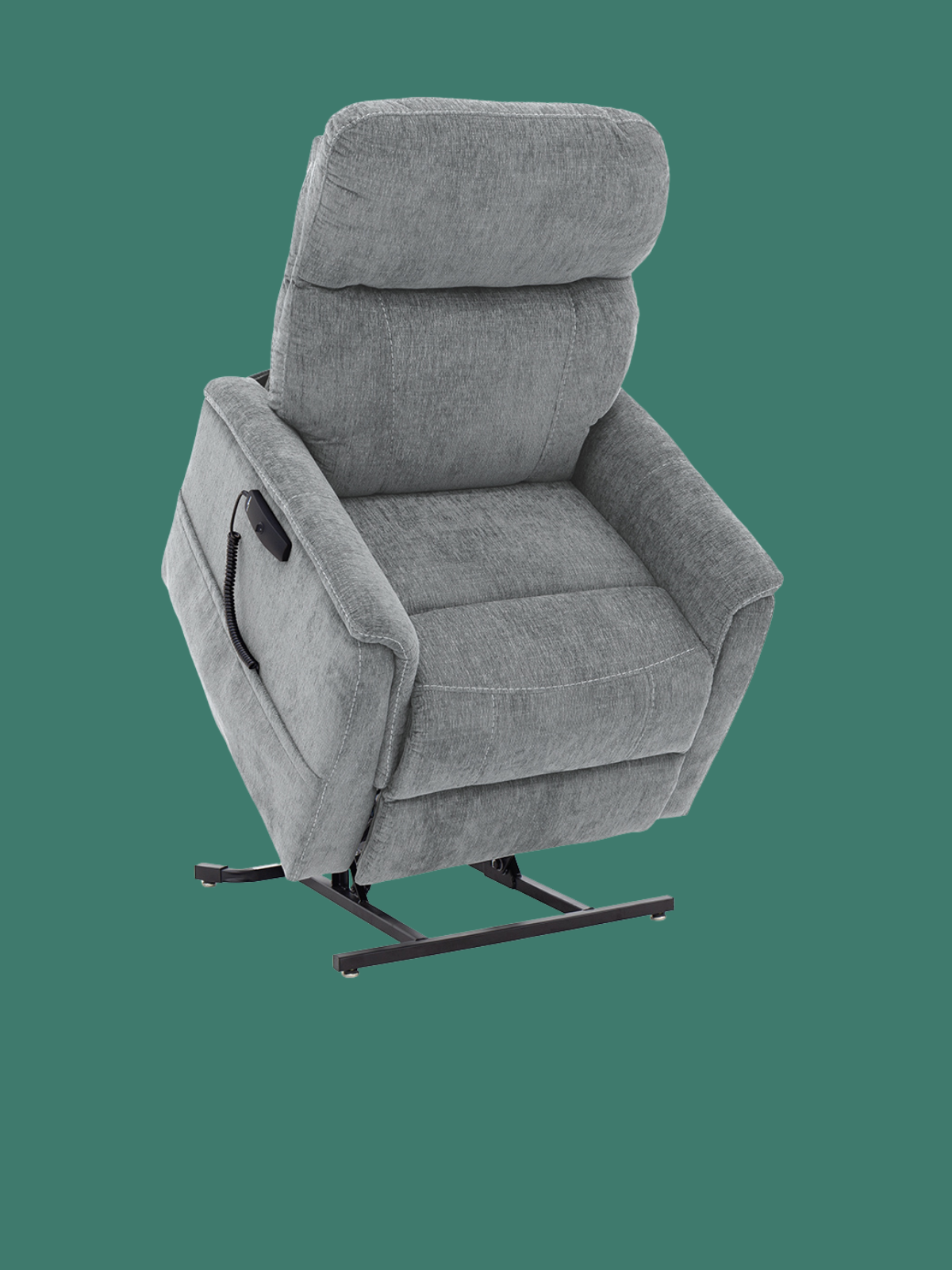 Pride Genesis LC-150 gently raised forward to help the user stand more safely and confidently.