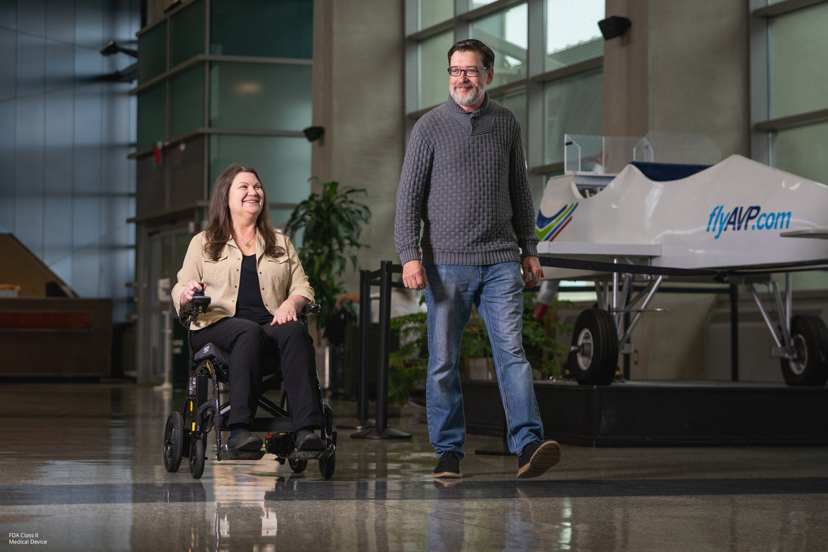 The Jazzy Carbon 27X provides effortless mobility for everyday outings and travel.