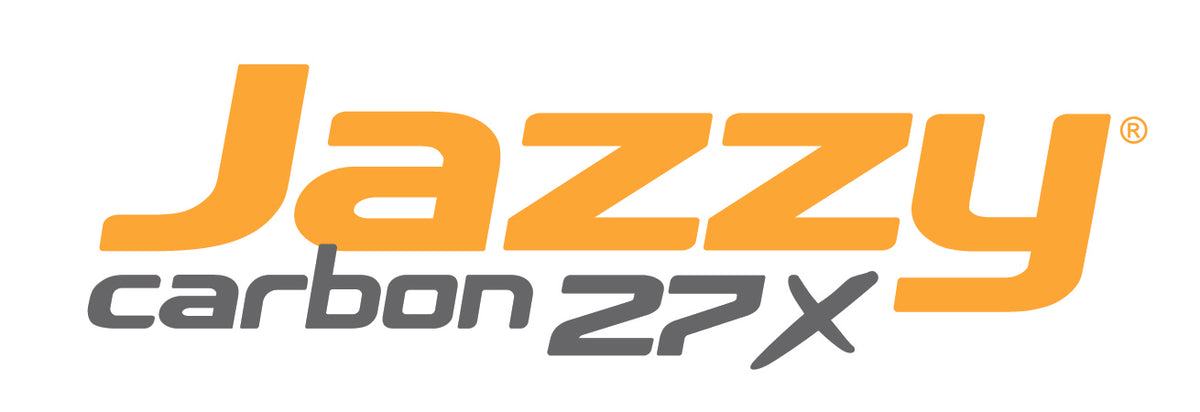 Official Pride Jazzy Carbon 27X logo featuring the model's signature colors and branding.