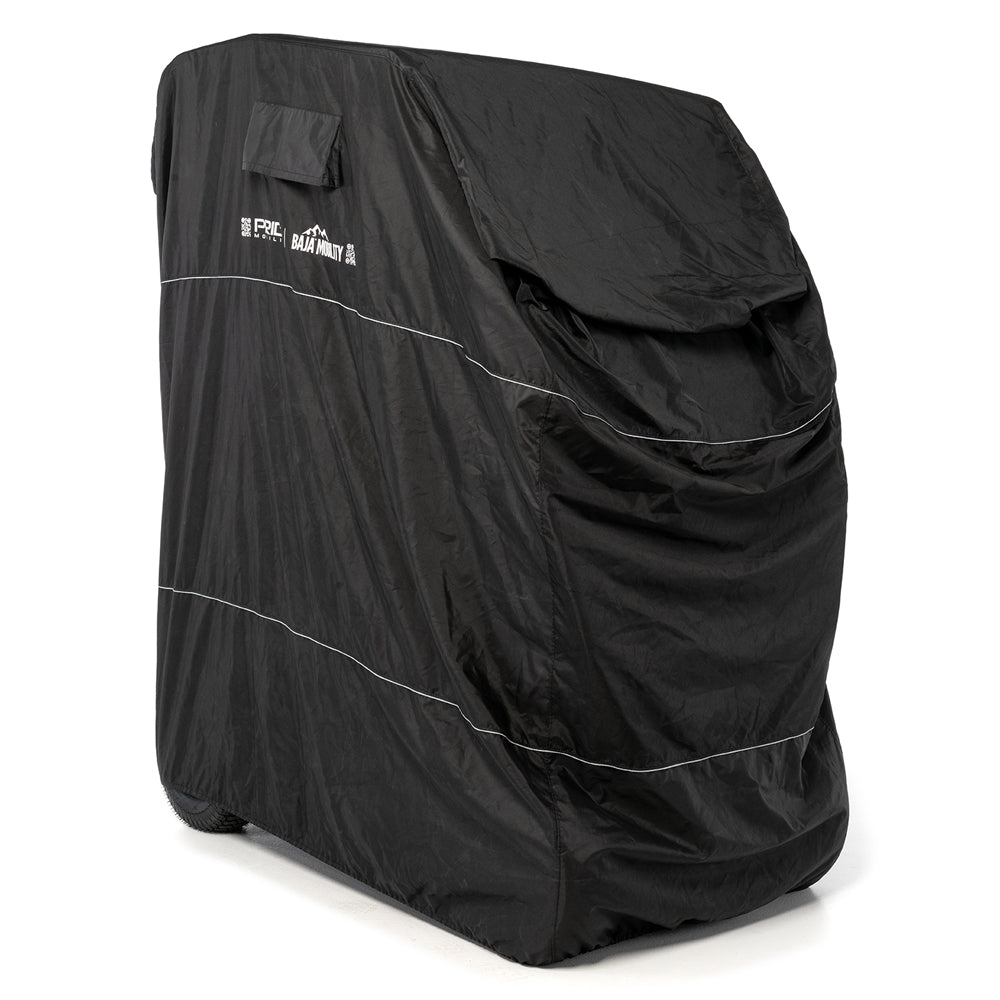Fitted Pride mobility scooter cover helps protect the PX4 during storage.