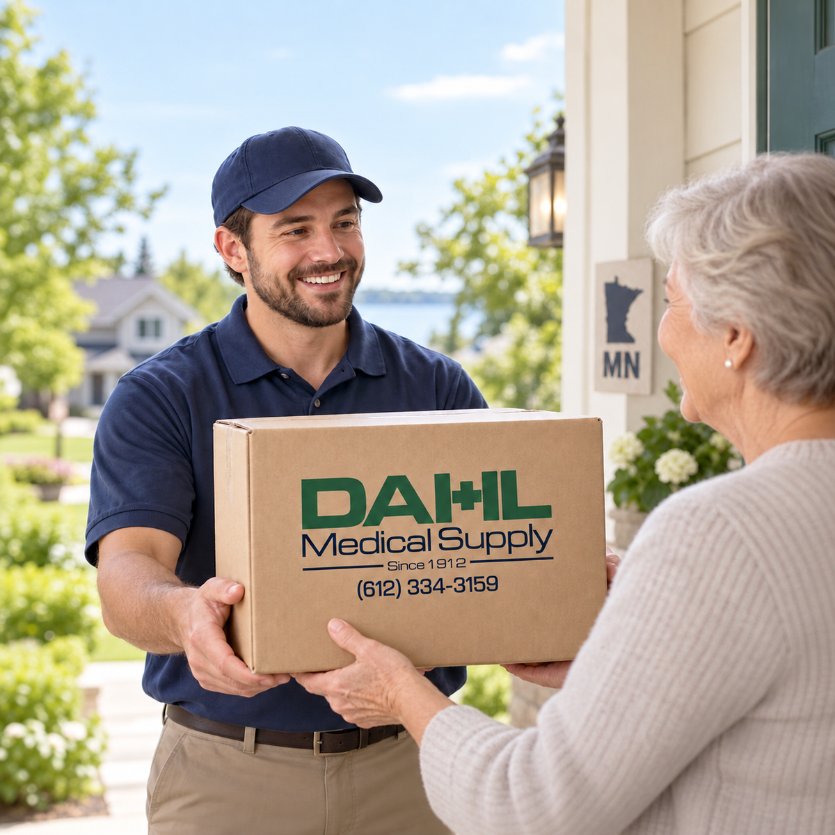 Review Dahl Medical Supply’s shipping options, estimated delivery times, freight delivery details, order tracking and in-home setup information.