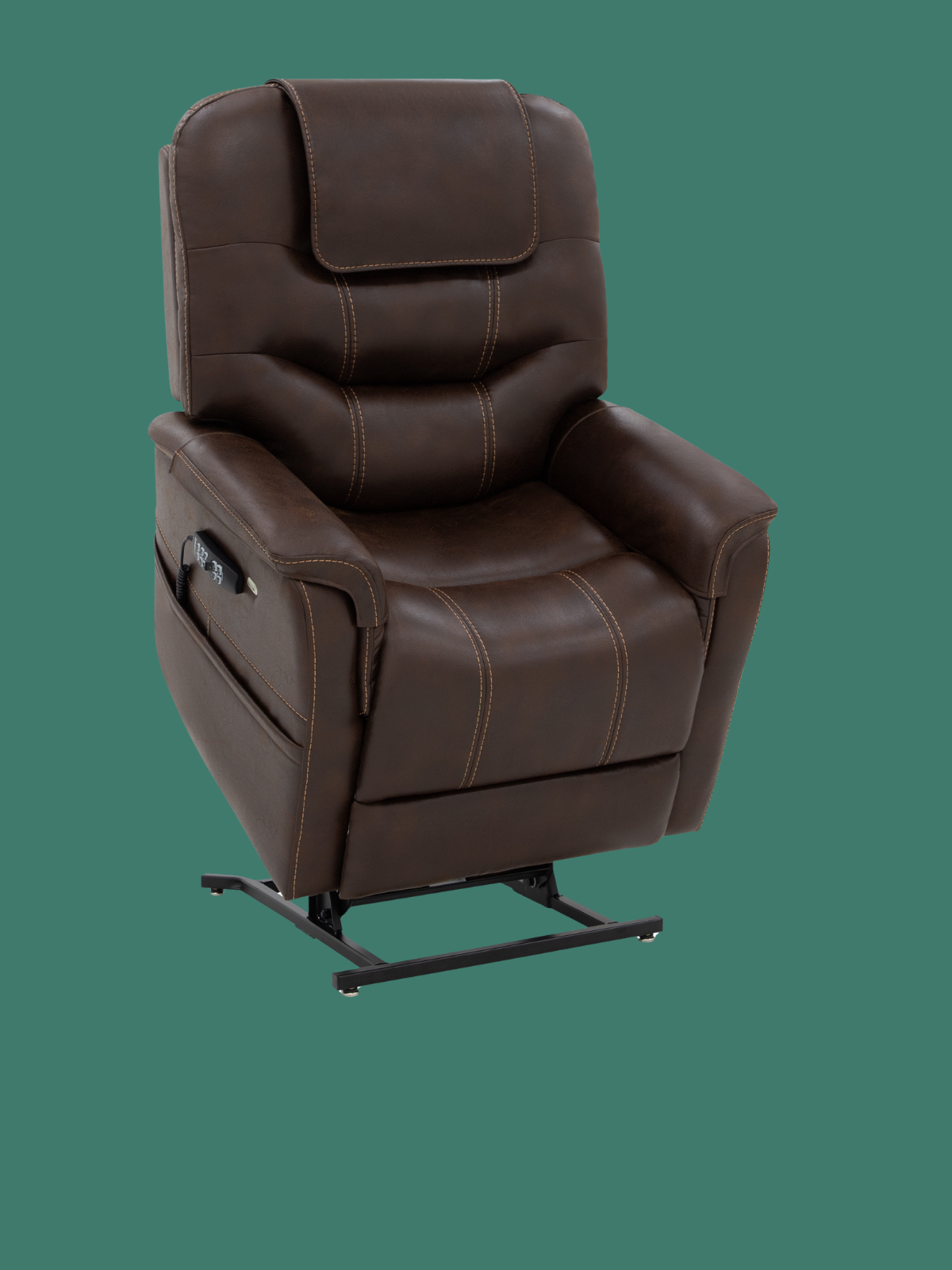 VivaLift Elegance 2 PLR975M raised into its power lift position to provide added assistance when transitioning from sitting to standing.