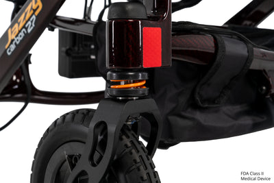 Front suspension system for a smoother ride.
