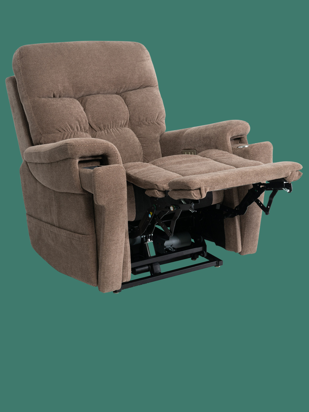 The PLR-4955 reclines into a supportive, relaxing position with an extended footrest and adjustable comfort from head to toe.