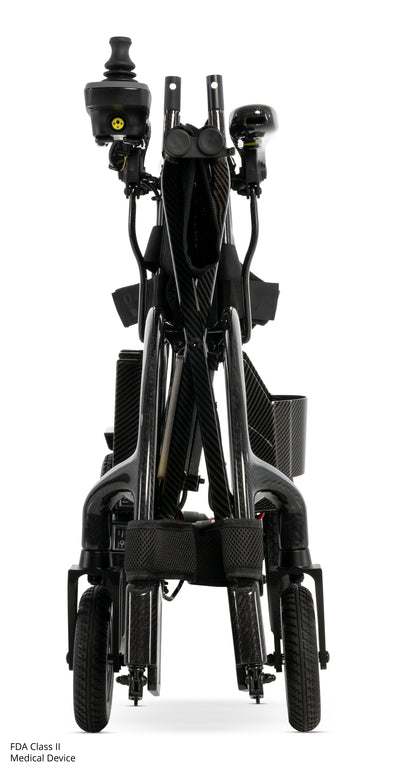 Side profile showing the compact folded design for easy transport and storage.