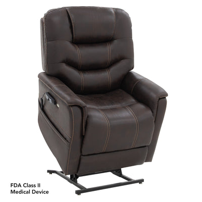 Front view of the VivaLift Elegance 2 power lift recliner showing its contoured back, padded seat and modern styling.