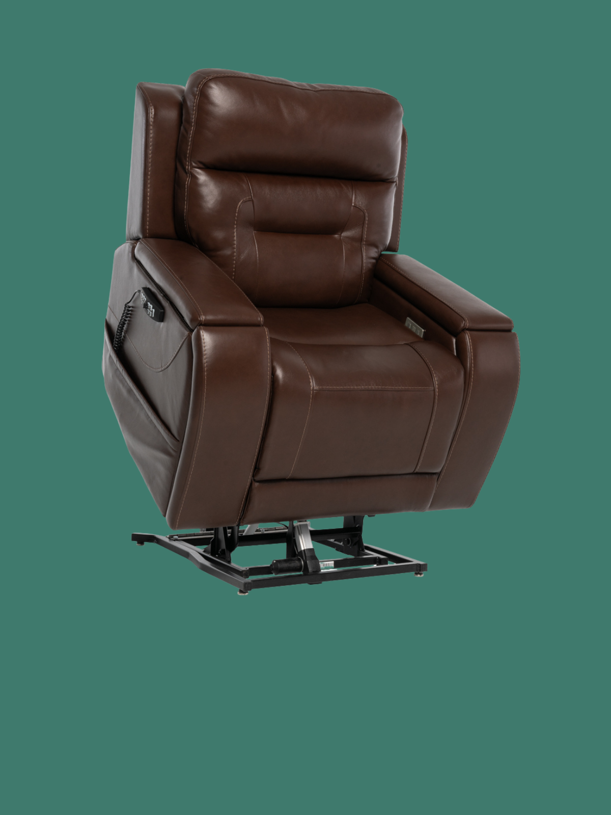 VivaLift Premier PLR-5900 shown in the raised lift position, designed to gently assist users when transitioning from sitting to standing.